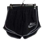 Nike  Tempo Shorts RUN Swoosh Logo Tempo Sz Medium Athletic Running Fitness Black