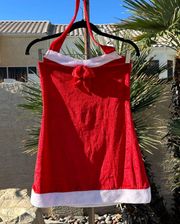 Santa Velvet Halter Costume Dress M