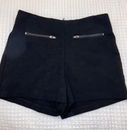 Black Zippered Shorts