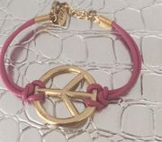 Ettika peace sign bracelet.