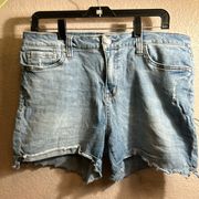 👀$5.00 bundle item, Seven 7 size 12, distressed blue Jean shorts