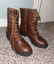 Brown Combat Boots