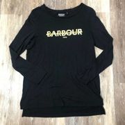 Barbour International Grandstand Black Logo Tee 8