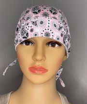 Pink White Black  Wrap Cap