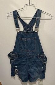 Gap denim short overalls size medium