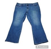 Old Navy Mid Rise Kicker Boot Cut Jeans Women's Stretch Plus Size 26 Bootcut