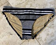 Old Navy black striped bikini bottom small new