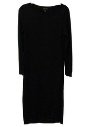 Halogen Womens Size Small Black Wool Blend Sweater Dress