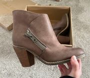 Brown Heeled Booties