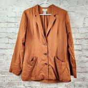 L*Space Bennytt Blazer in Amber Size 6 NWT Linen Blend