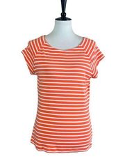 Dressbarn Women’s Tee Shirt Scoop Neck Short Sleeve Cotton Stripe Size Large