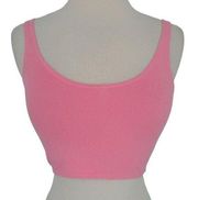 Topshop Scoop Neck Cropped Tank Top Pink Size 2 Petite NWT