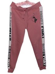 Baby Phat Blush Logo Striped Joggers Sweatpants Loungewear size Medium