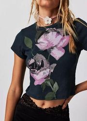 Daydreamer Floral Graphic Ribbed Baby Tee