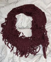 Burgundy Knit  Scarf