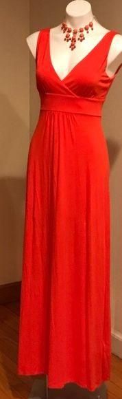 KENAR Orange Summer Maxi Dress Size S