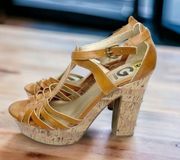 G by Guess Grenew Brown Block Heels Size 9