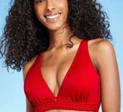 Shade & Shore Target Red Push Up Bikini Top