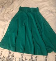 Vintage Green Knee Length Skirt