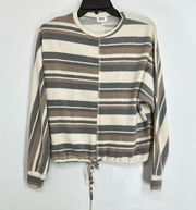 5/$25 BKE fleece sweatshirt pullover tie bottom size XS