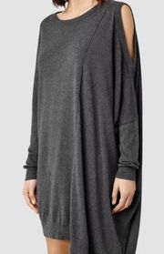 All Saints Sago Asymmetrical Slouch Sweater Dress Size 8