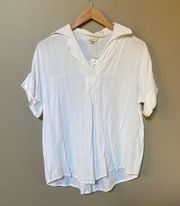 NWT Sim & Sam white faux wrap blouse