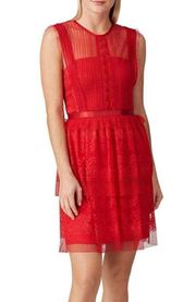 Three Floor Red Tiered Fearless Dress - Size 2