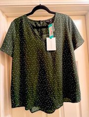 41 Hawthorn Green V Neck Blouse