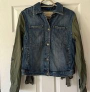 Anthropologie Pilcro and the Letterpress Denim & Army Green Jacket size small