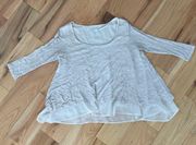 by Urban Outfitters Beige Lightweight Flowy Top Size XS