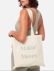 Mate The Label Green Makin’ Moves Canvas Tote Bag