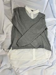 Women's Adrianna Papell Gray Blouse Size L