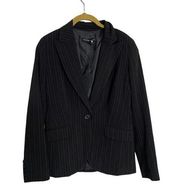 New York & Company Black Pinstripe Blazer 2
