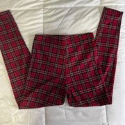 Forever 21 Red Plaid Leggings