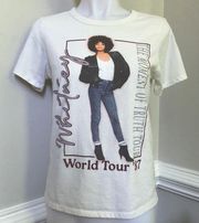 Whitney Houston 1987 Tour Tee Size Small