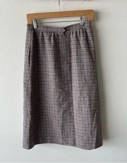 Vintage Evan Picone Plaid Wool Business Casual High Rise Pencil Skirt