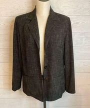 Chico’s charcoal tweed silk lined blazer Size 1(US size 8-10)
