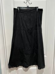 Misslook Black Beaded Bottom Maxi Skirt, Sz M