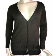 New York & Company V Neck Buttoned Cardigan 