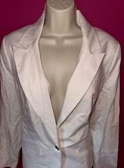 THE LIMITED LINEN BLEND BRIGHT WHITE SINGLE BUTTON BLAZER NWT WOMENS SIZE 10