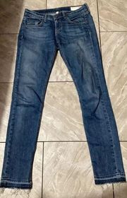 Rag & Bone Dre Slim Low Rise Boyfriend Jeans Amelie Dark Wash Jeans  24