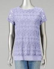 Simply  Purple Jacquard Top