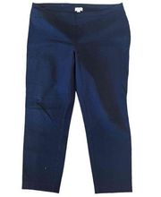Crown & Ivy Women's Navy Blue Casual Stretch Ankle Pants Size 16