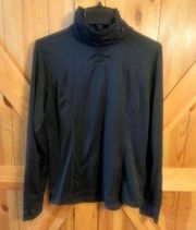 Mondetta Cowl Zip Neck Sweatshirt Pullover Thumb Holes Women’s Large Gray