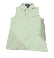 Polo Sport by Ralph Lauren Women's Medium Green Sleeveless Collared Golf Polo