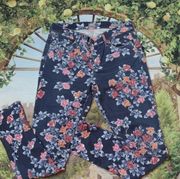 CITIZENS of humanity floral Mandy high waist retro slim roll up jeans size 28