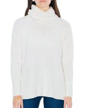 White Knit Turtleneck Sweater