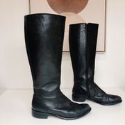 Corso Como Tall Black Leather Boots Size 7