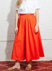 Steven Alan NEW Red/Pink Margot Midi Skirt