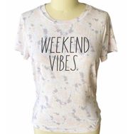 RAE DUNN Weekend Vibes Tie Dye Short Sleeve T Shirt ~ Women's Size LARGE